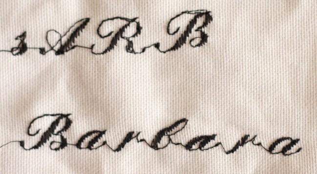 Name / letter embroidery